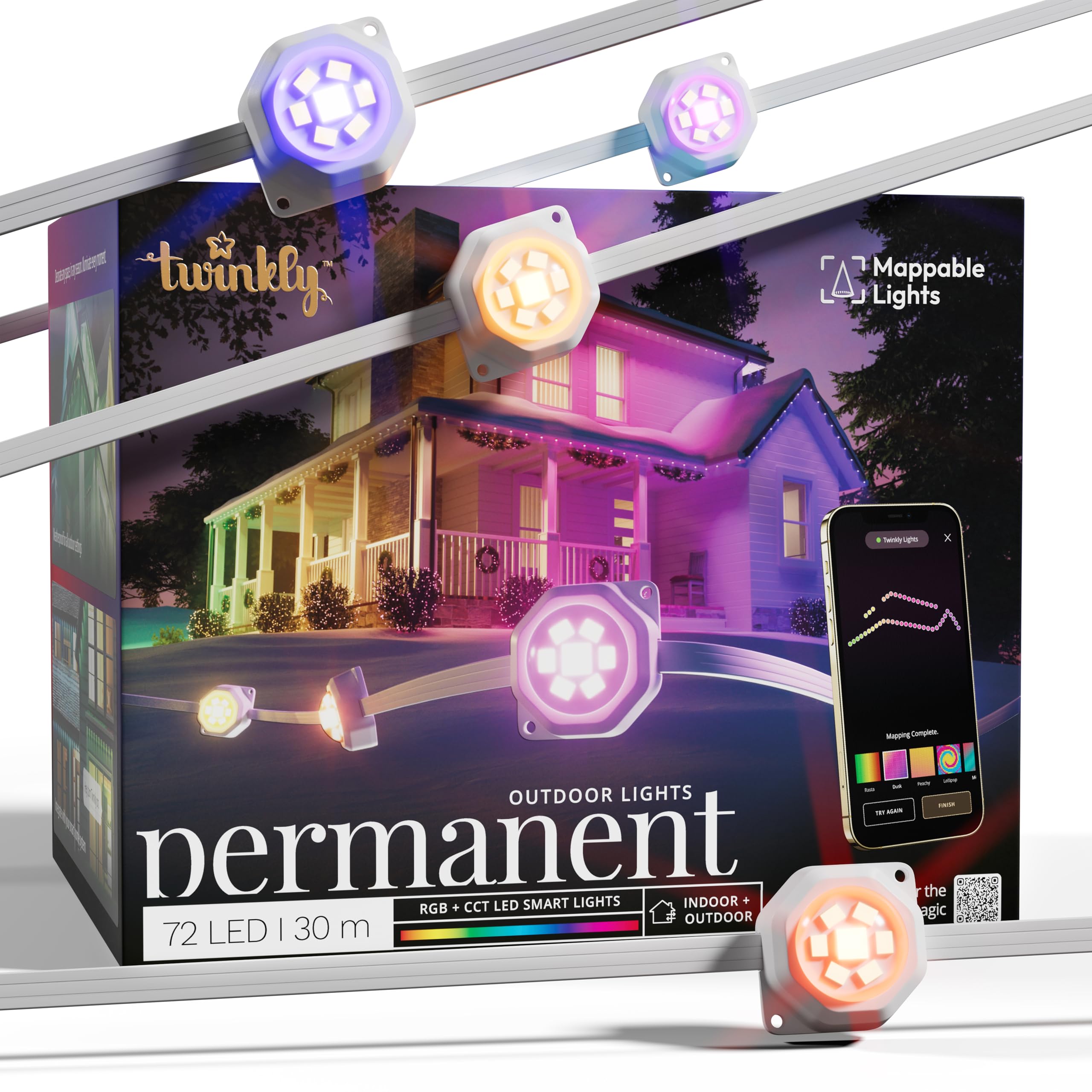 Twinkly Boom Verlicht 2.10m, Kunstkerstboom met LED Mappable, Kerstboom 540 LED RGB, Compatibel met Alexa en Google Home, App Gereguleerde Kerstdecoratie, Groen