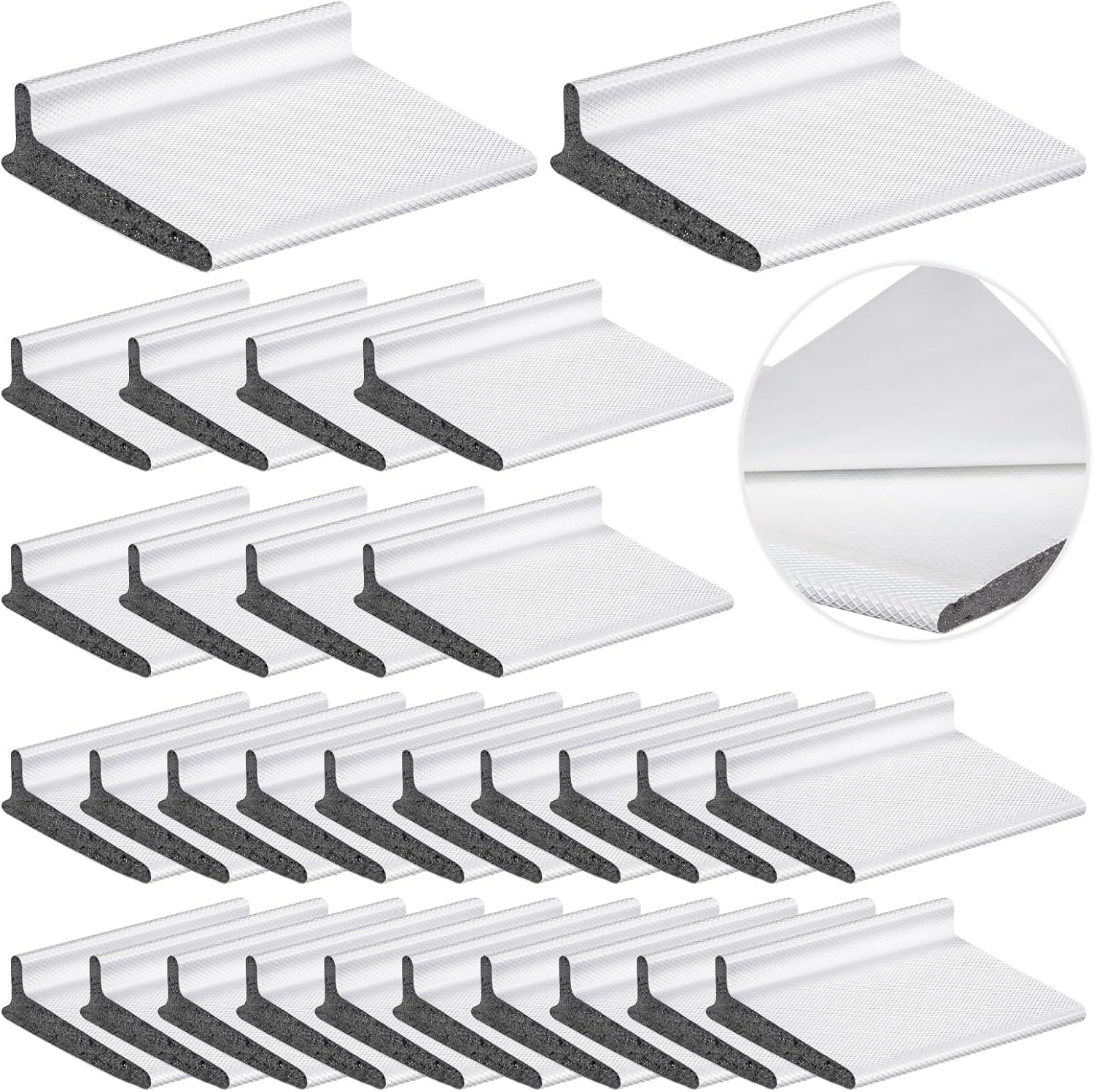 30 Pcs Door Corner Seal, Weather Stripping Door Seal Strip for Door-Frame, Doors Corner Seals for Exterior Doors Draft Stopper with Self Adhesive for Isolation of Noise and Bug Stopper