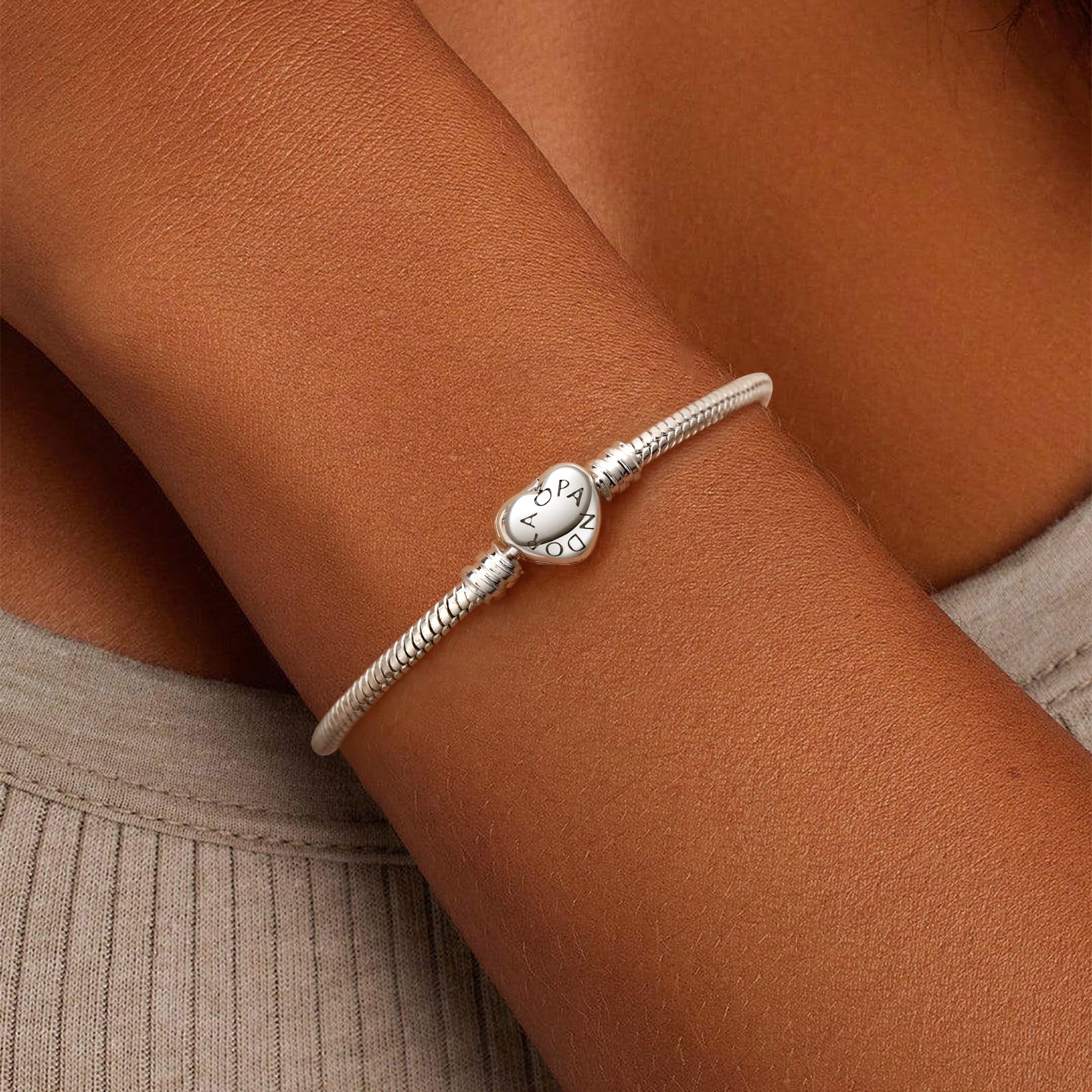 Moments Serie Charm Armband Silber 925 Damen,Individuelles Charms Armbänder zum Selbstgestalten,Bettelarmband Schmuck für Alle Gelegenheiten