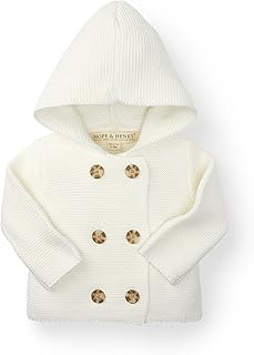 Hope & Henry Layette White Baby Sweater