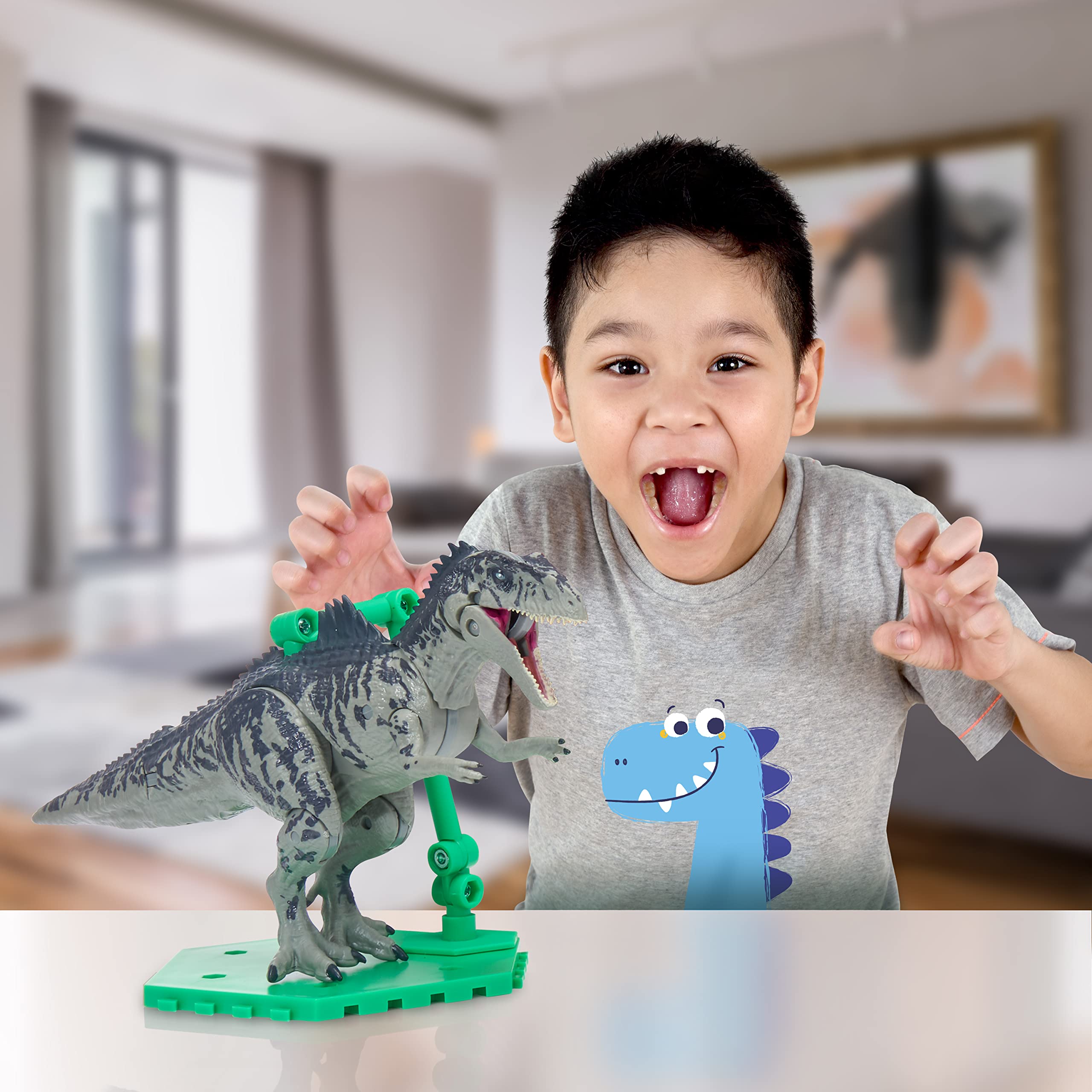 WOW! STUFF - Jurassic World MovieMates Dinosaurus Figura d'azione Giganotosaurus Hyper articolata e applicazione ufficiale Jurassic World e Dominion Dinosauro Giocattoli per bambini dai 5 anni e