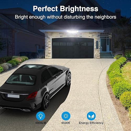 Miniatura 5 de Atfoyer Luces solares para exteriores, 326 LED de 4000 lúmenes, luces solares con sensor de movimiento mejoradas para exteriores, IP65, 5 cabezales,