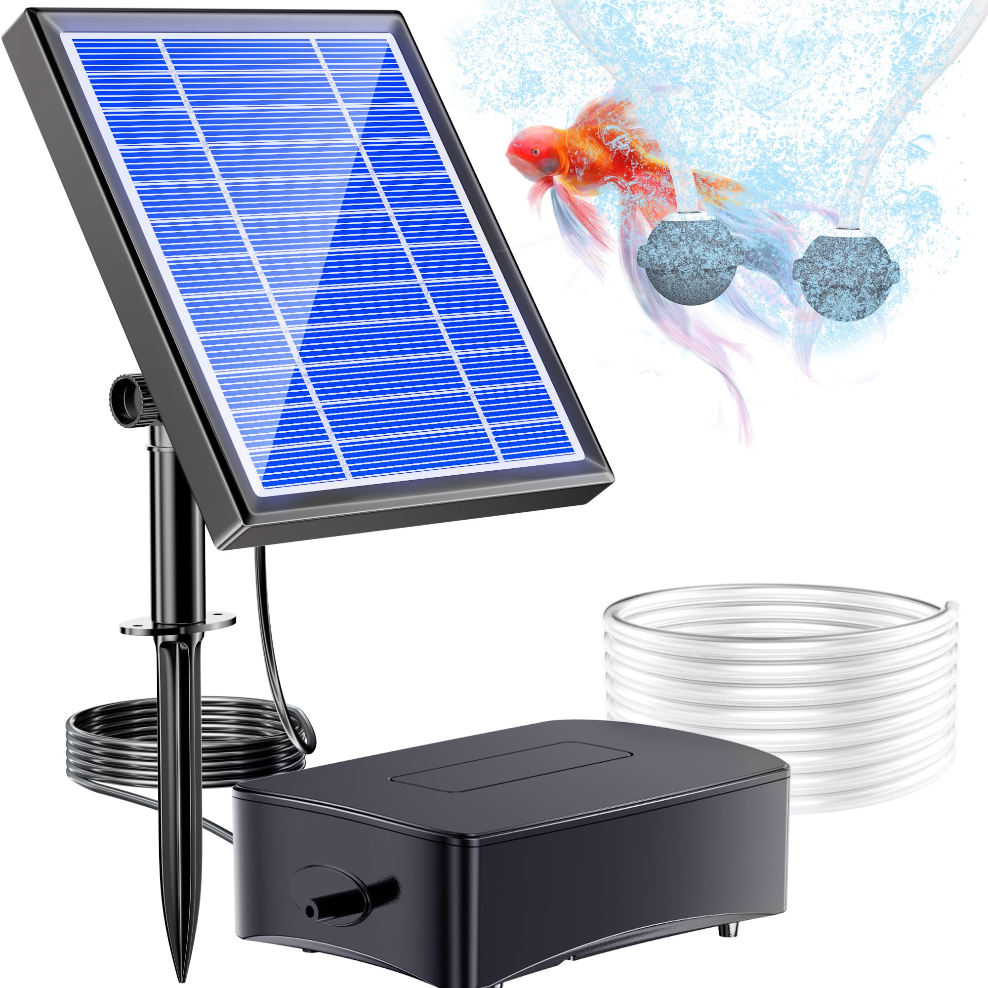 NFESOLAR15W Solar Pond Aerator & 2.5W Solar Pond Aerator for Small Fish Pond Stock Tank Hydroponics