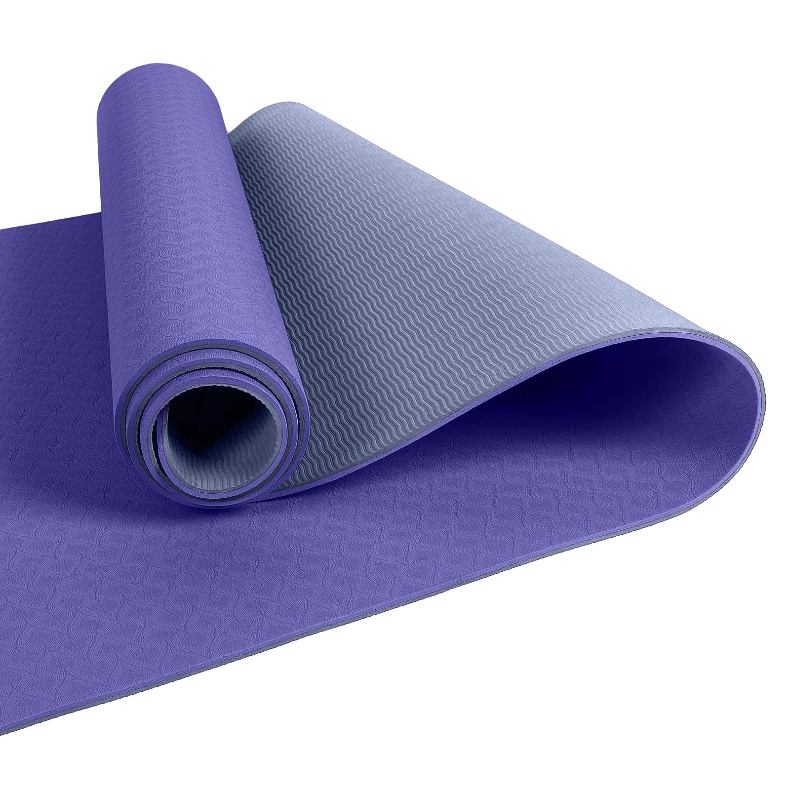 Grand tapis de yoga en TPE épais et antidérapant 183 x 80 x 0,8 cm pour homme et femme, exercice pour la maison, idéal pour la gym, le pilates, le fitness