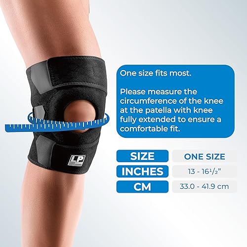 Miniatura 8 de LP 758CA Rodillera para desgarro de menisco, alivio del dolor de artritis y soporte de rótula, compresión ajustable con almohadilla de rótula y