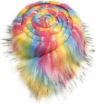 Faux Fur Trim Raccon Fox Fur Ribbon Craft Furry Stripe for Slippers Slides Fringe 2 Yards Colorful 1#