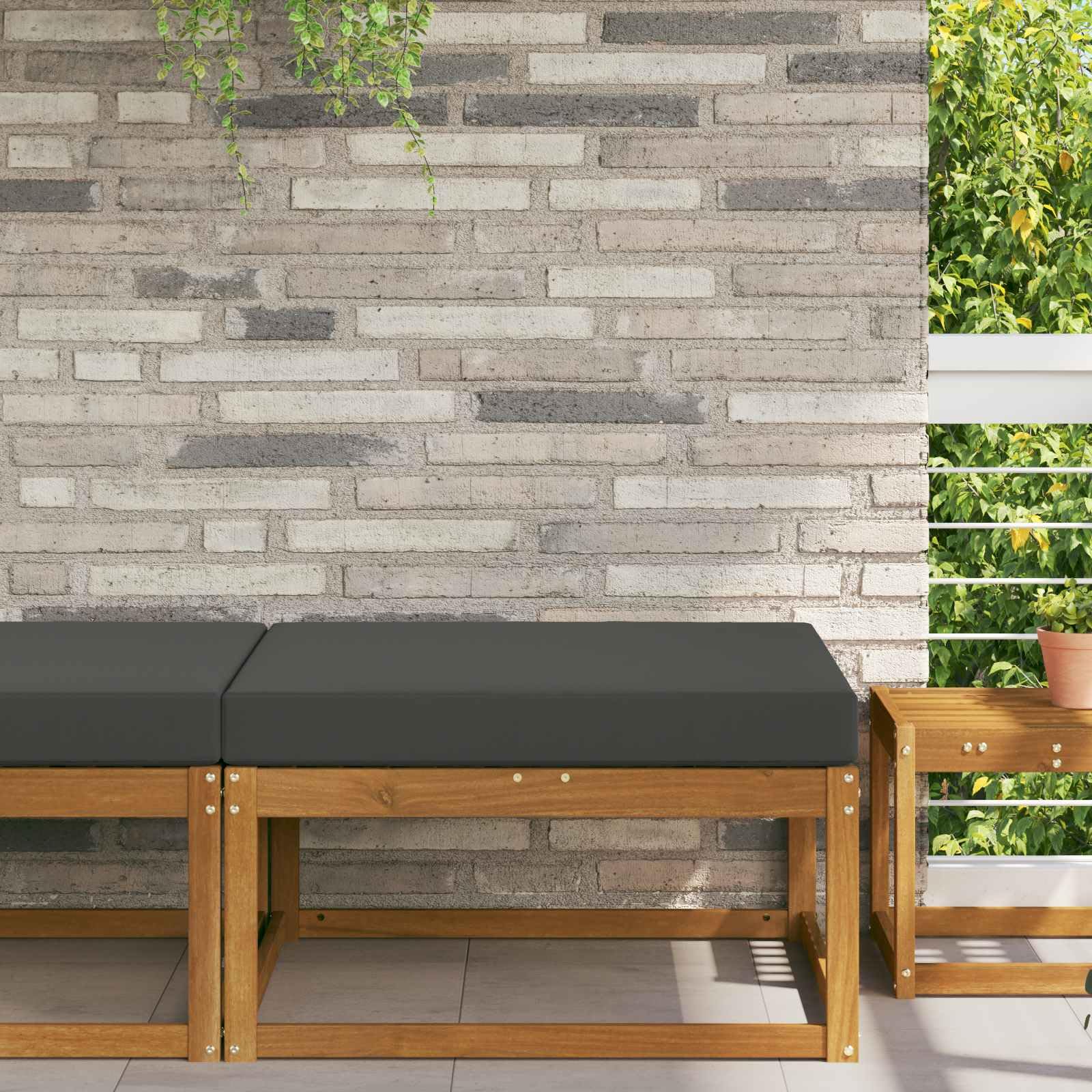 Cuscino per Divano da Esterno Antracite 80x80x8 cm | Ideale per arredare giardino, terrazza o balcone con eleganza. Seduta imbottita in schiuma ad alta resilienza.