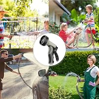 TOPWAYS 7,5m Rugalmas Kerti Locsolócső Szürke Szórófejes Adapter Készlettel 5