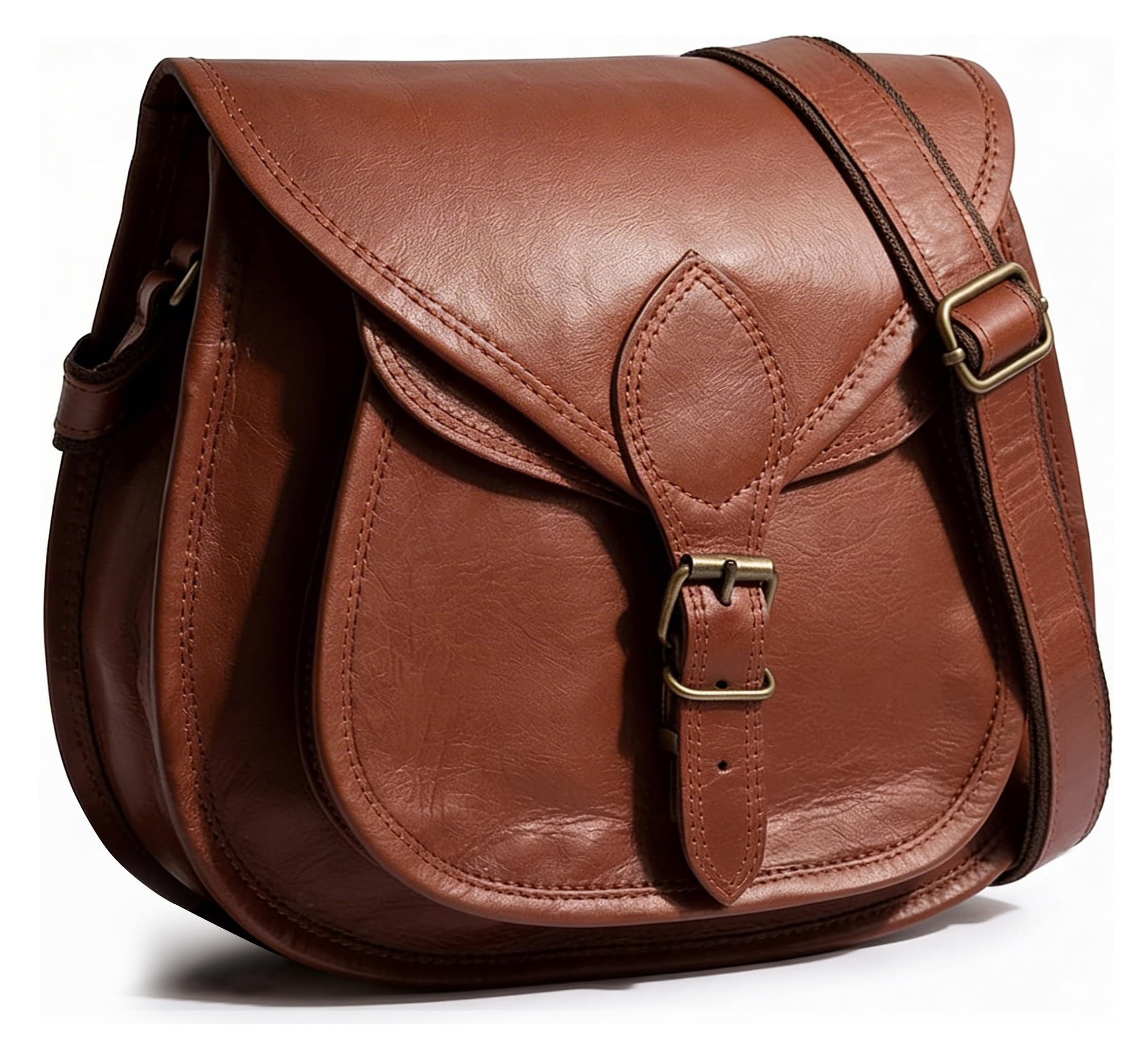 RUSTIC TOWN Bolso bandolera de cuero vintage para mujer
