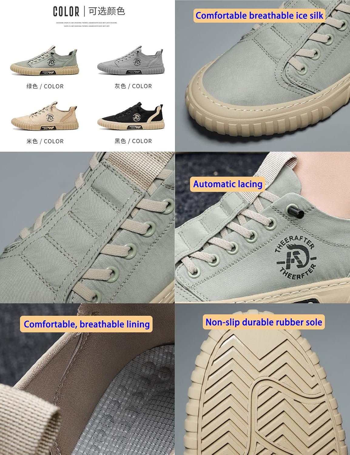 AngryMonkey Hopomart Summer Casual Breathable Men's Shoes,2022 New Outdoor Travel Non-Slip Low Top Sport Jogging Shoes - Image 5