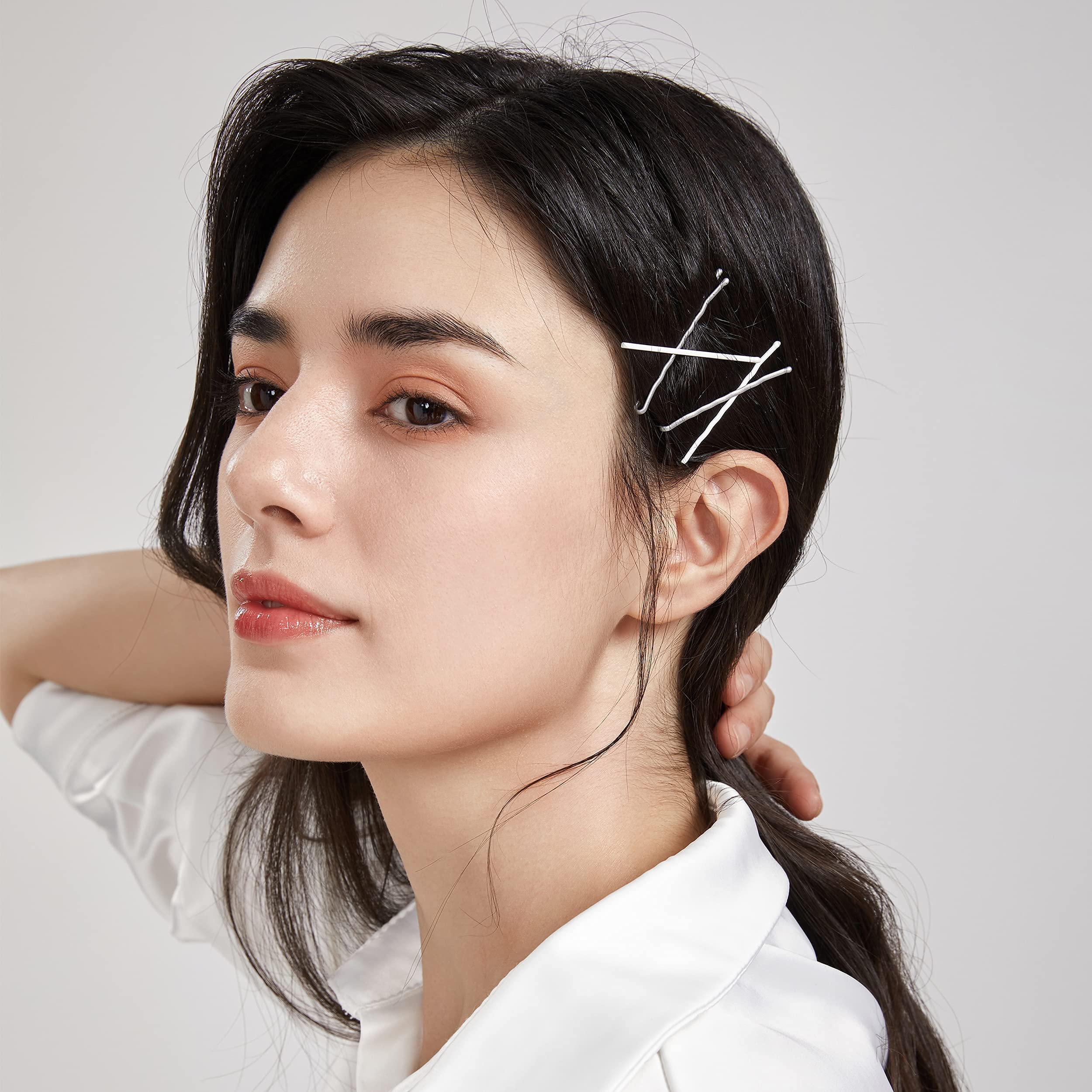 Amazon.com : Dofash 5CM/2In Wavy Bobby Pins Silver Hairpins  display picture 1