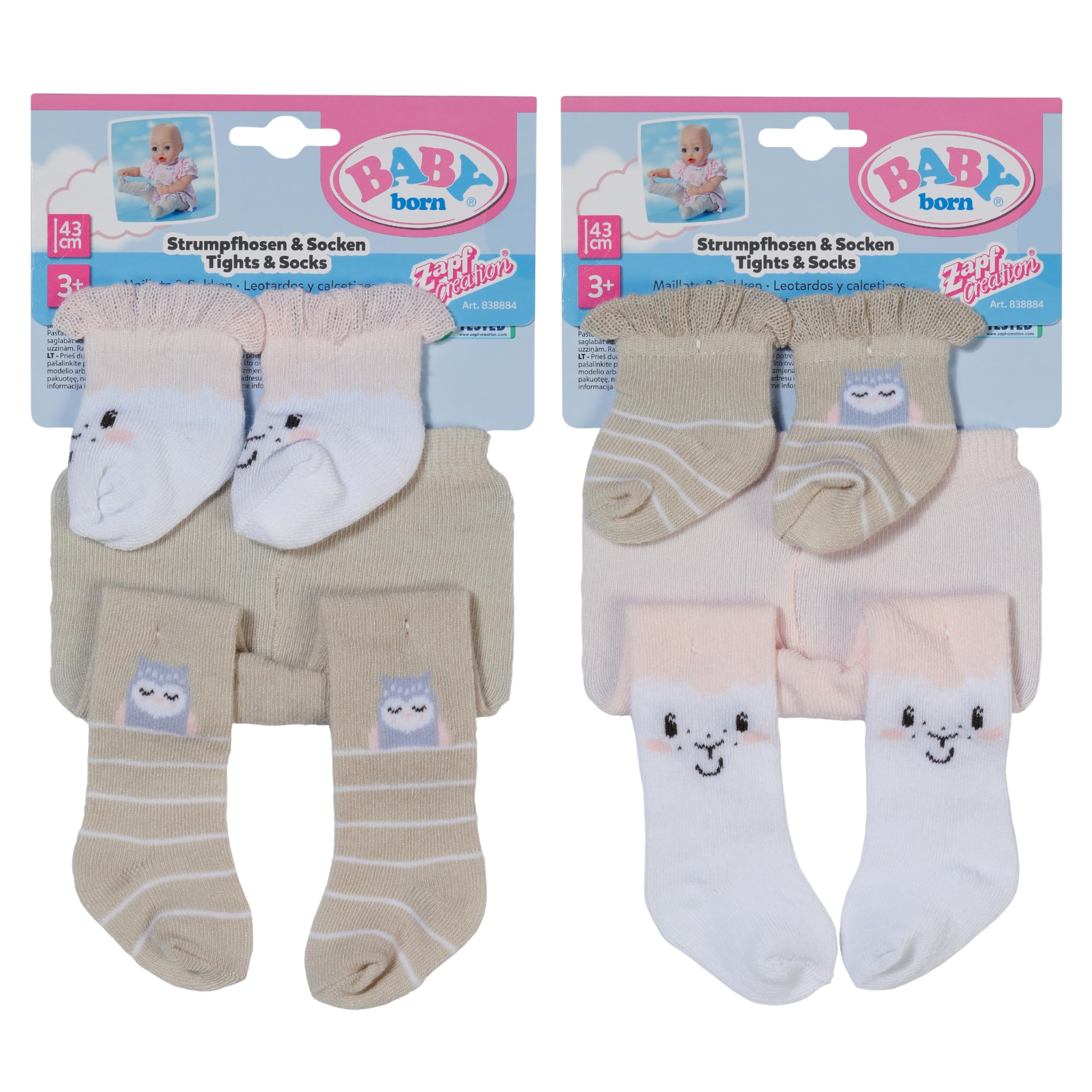 BABY born Tights and Socks in Combinations for 43 cm Dolls
