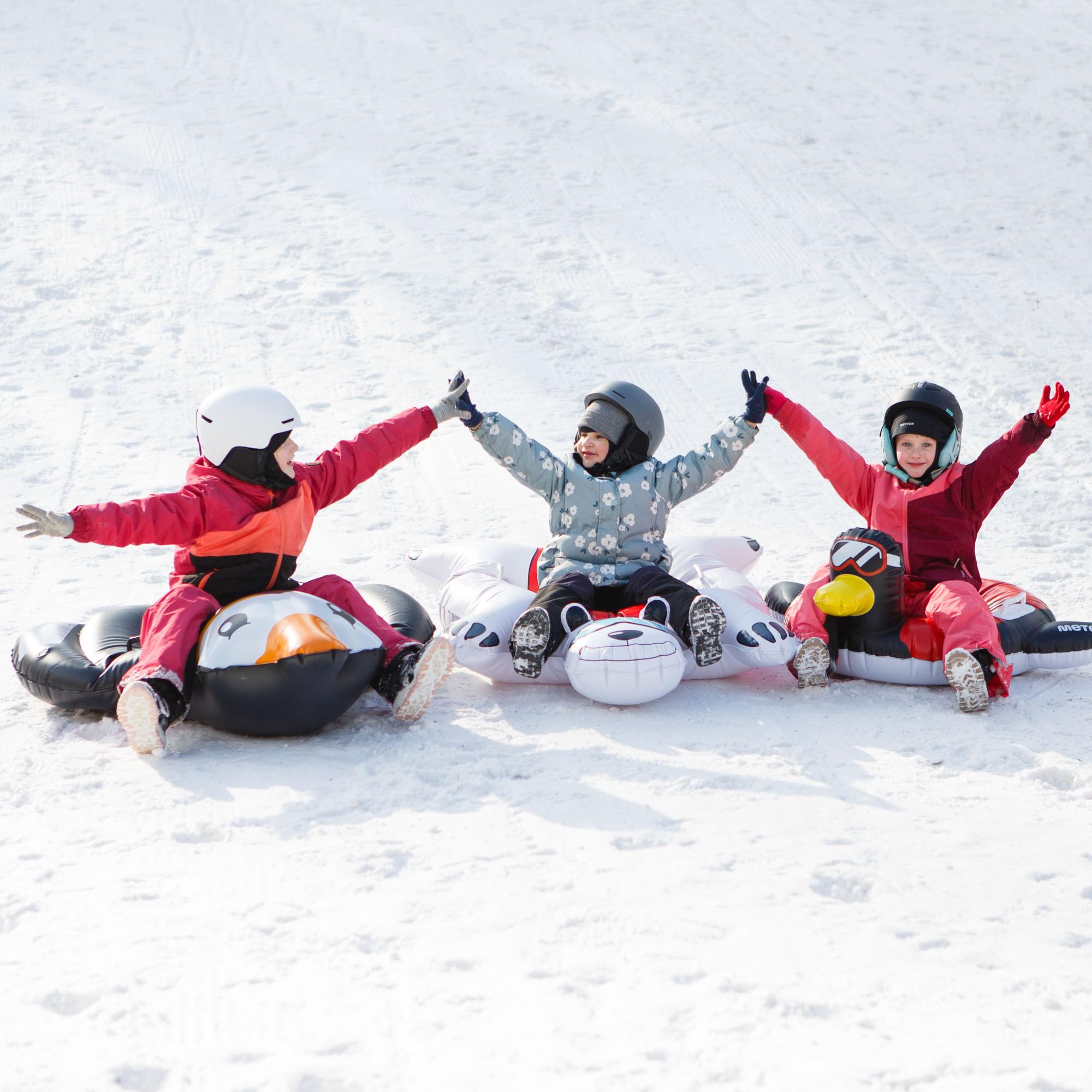 meteor Aufblasbare Schlitten Donut Schneerohr Aufblasbares Schnee Spielzeug für Erwachsene und Kinder Familienfreunde Outdoor-Aktivität An einem Ski -Hang nach Skifahren oder Snowboarden
