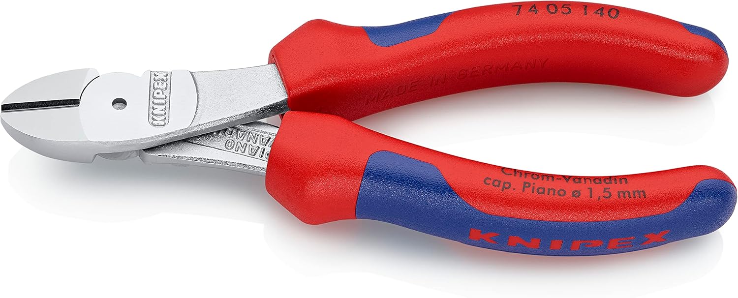 Knipex High Leverage Diagonal Cutter chrome-plated, insulated with multi-component grips, VDE-tested 180 mm 74 06 180