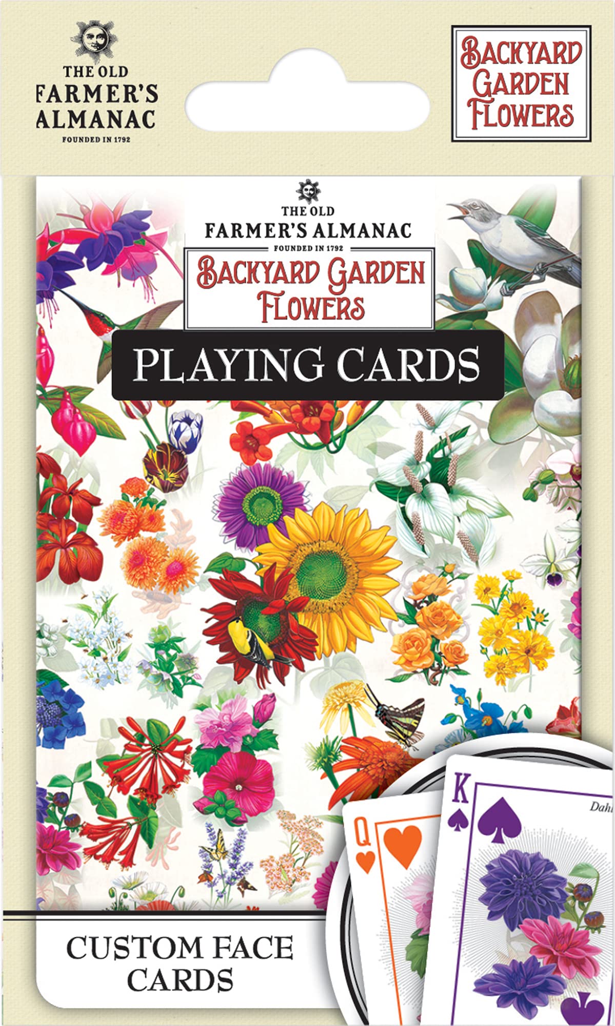 MasterPieces Family Games - Farmer's Almanac Flowers Playing Cards - Officially Licensed Playing Card Deck for Adults, Kids, and Family