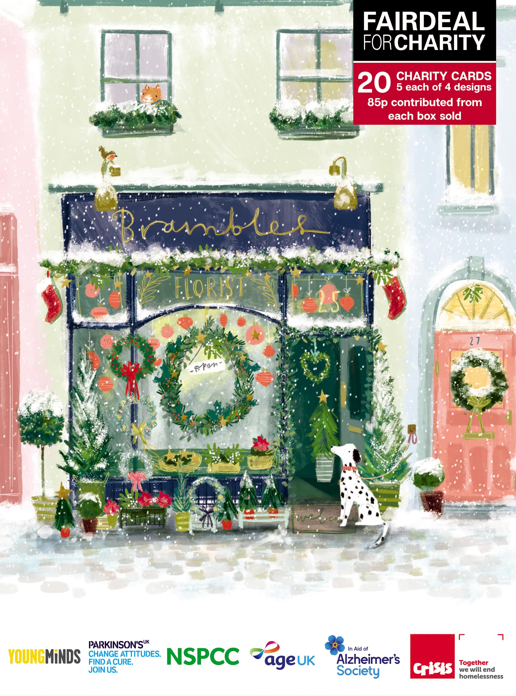 Box of 20 Fairdeal Artsy Christmas Magic Charity Christmas Cards in 4 Designs BUCF0001