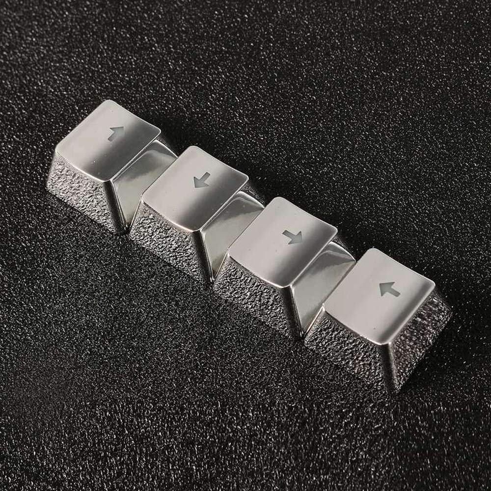 Juego de 12 Teclas PBT retroiluminadas metálicas galvanizadas para Teclado mecánico Cherry MX Axis TLT Retail FPS y MOBA Gaming Switch QWER/ASDF/WASD/Direction con Extractor de Llaves