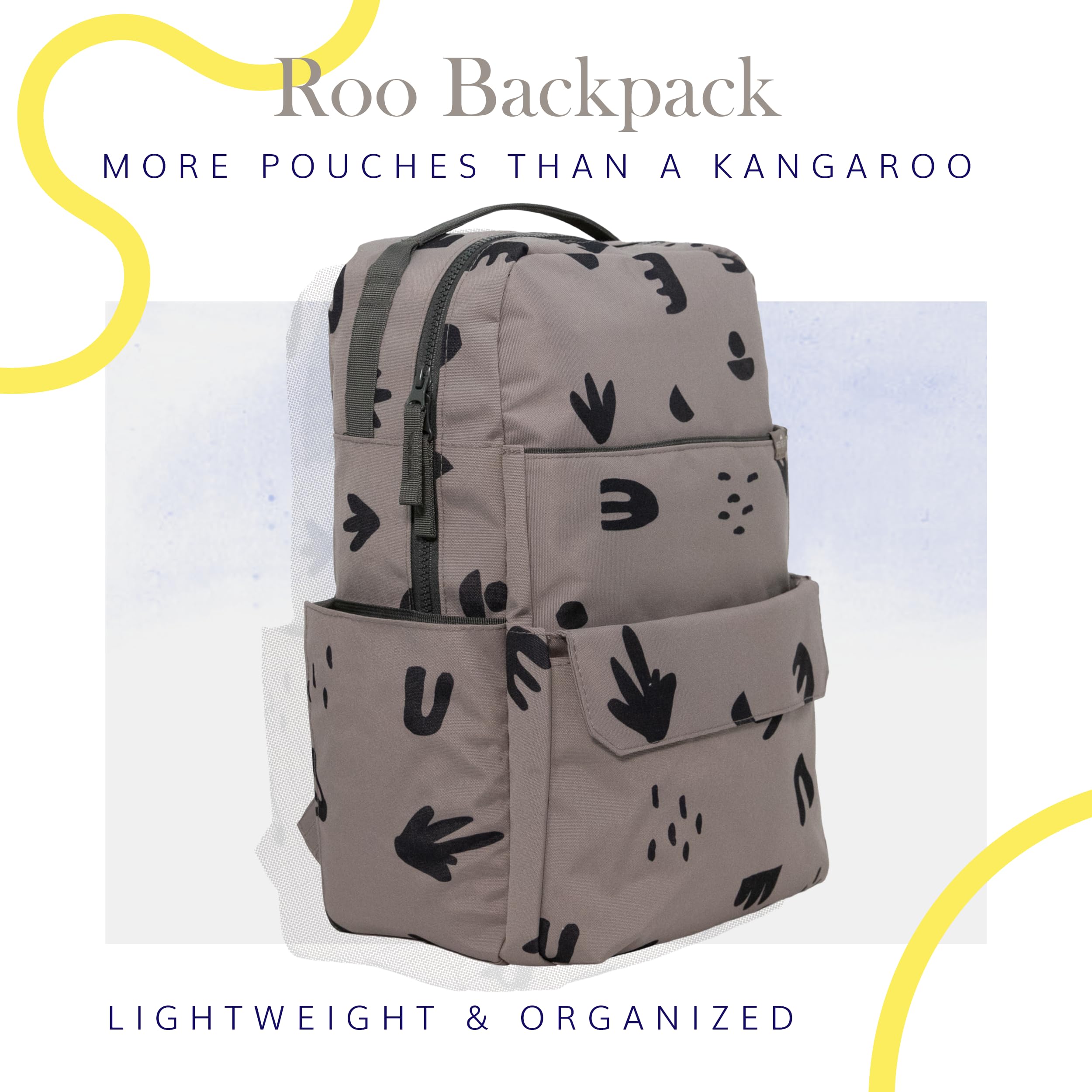 RED ROVR Roo - Mochila para pañales – 1 libra ligera, resistente al agua, lavable a máquina, organizador de bebé de 11 bolsillos