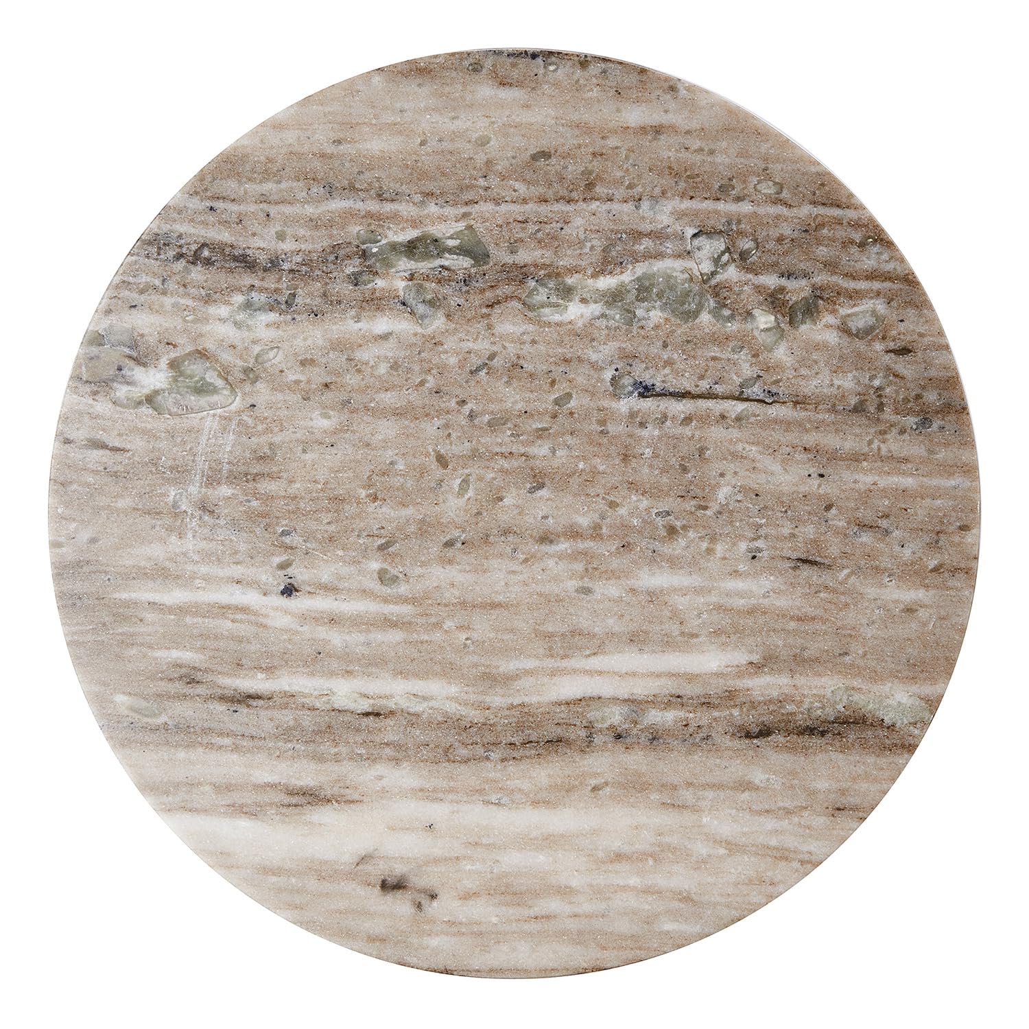 BUTLERS Servierplatte Ø 30 cm Marmor - MARBLE - Dekoplatte im weißen Design | Anrichteplatte für Antipasti | Naturstein-Einzelstück