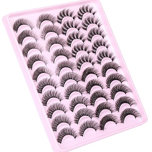 Miniatura 6 de 20 pares de pestañas postizas esponjosas, 4 estilos, pestañas postizas de volumen 5D, pestañas postizas de visón sintético, pestañas rizadas en D,