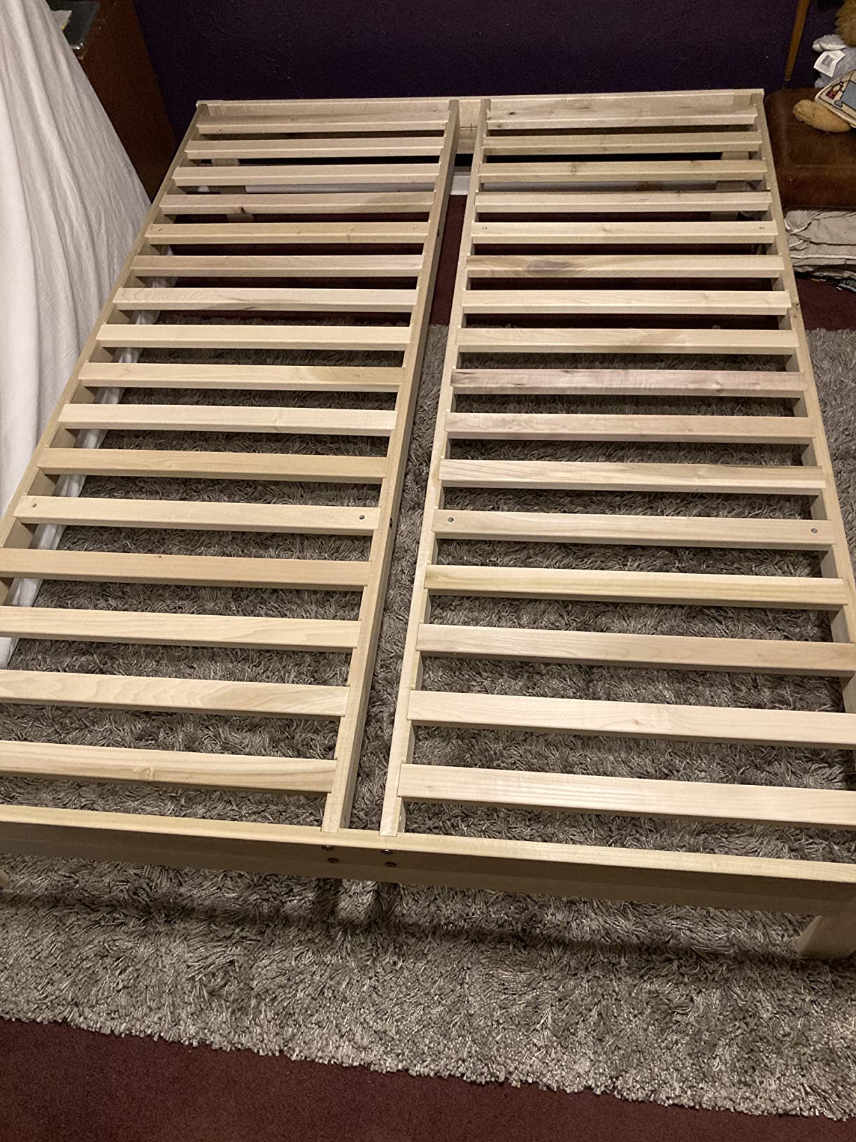 44/mo Finance KD Frames Nomad Platform Natural Poplar Bed Full