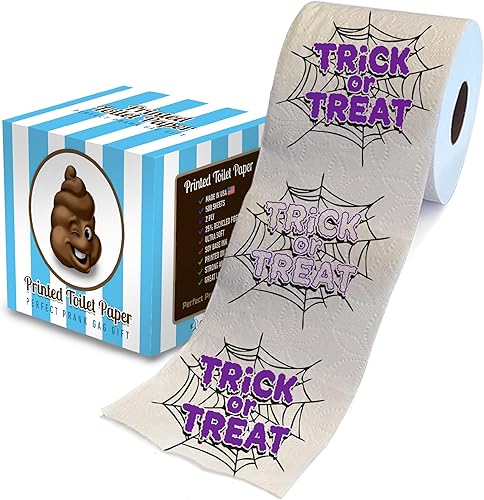 Printed TP Halloween Trick or Treat - Papel higiénico impreso para regalo de broma, rollo de papel higiénico aterrador para sorpresa, broma, Printed TP Halloween Trick or Treat - Papel higiénico impreso para regalo de broma, rollo de papel higiénico aterrador para sorpresa, broma,