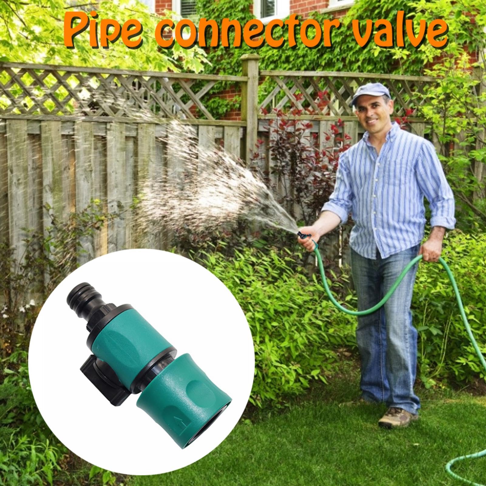 1/2 3/4 distributore di connettori per irrigazione a Y a 4 vie per tubo flessibile da giardino per rubinetto e rubinetto esterni  15