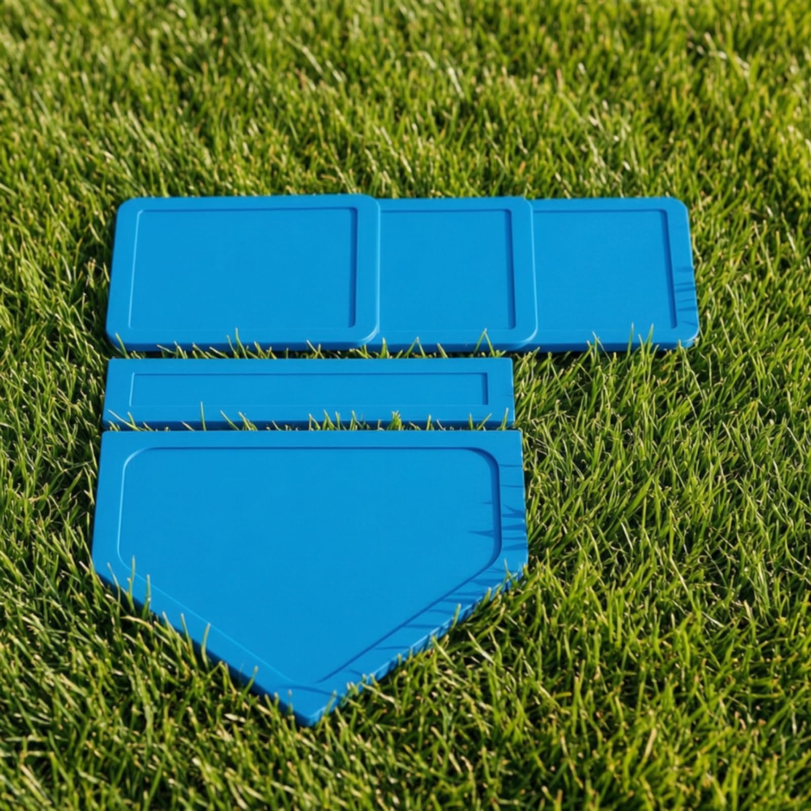 5 Pezzi Set di Tappetini da Gioco Baseball Portatile Set di Tappetini da Gioco per Baseball Gomma Antiscivolo Attrezzatura Sportiva per Scuole, Parco