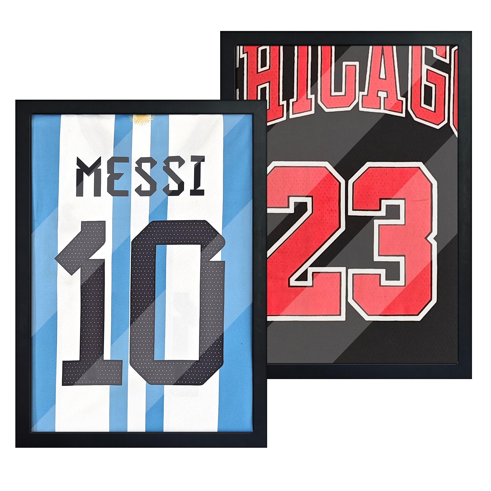 2 Pack Jersey Shadow Box Frame,A3 Size Jersey Frame Display Case,Sports Jersey Display Frame with Pine Wood for Hockey Soccer Basketball Baseball Shirts