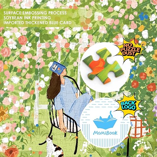Miniatura 3 de MOMIBOOK Rompecabezas para adultos de 1000 piezas de jardín de la tarde, pintura de primavera, imagen difícil, desafiante, difícil imposible,