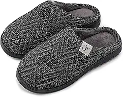 Chinelos masculinos de espuma viscoelástica com forro de malha antiderrapante para uso interno e externo