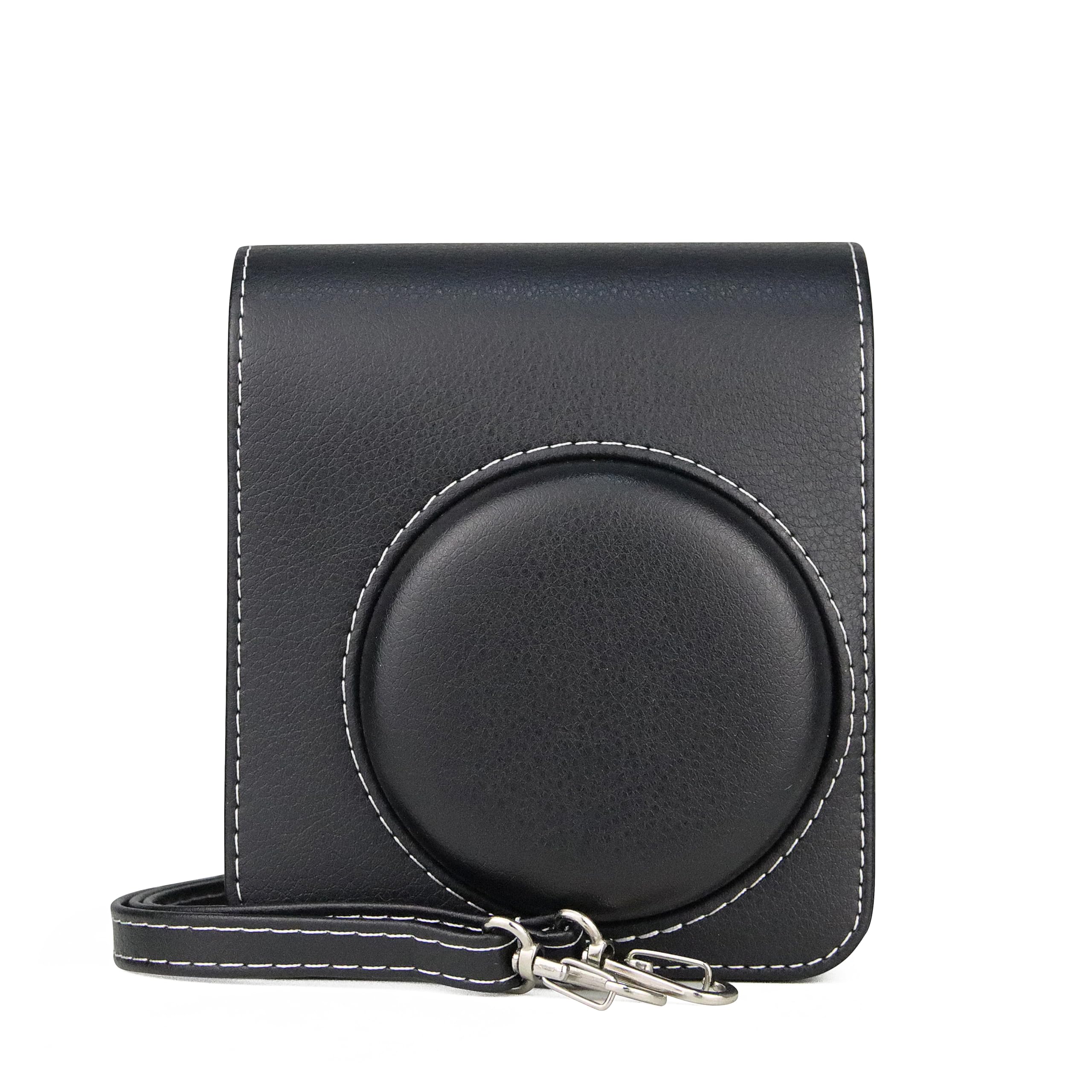 elitegadget Case Cover for Fujifilm Instax Mini 40 Instant Camera, PU Bag Cover with Removable Strap Camera Case (Black)