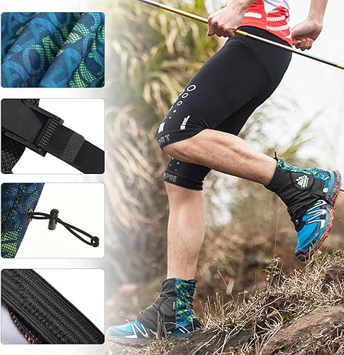 Miniatura 6 de ADABOO Polainas bajas para senderismo, para correr, tobilleras para senderismo, a prueba de arena, cubiertas de tobillo envolventes para zapatos,