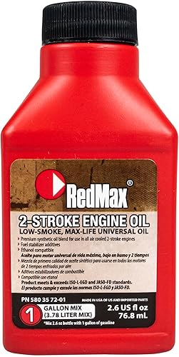 Miniatura 2 de Paquete de 3 botellas de aceite sintético Red Max de 2 tiempos con estabilizador de combustible 501 1 gal