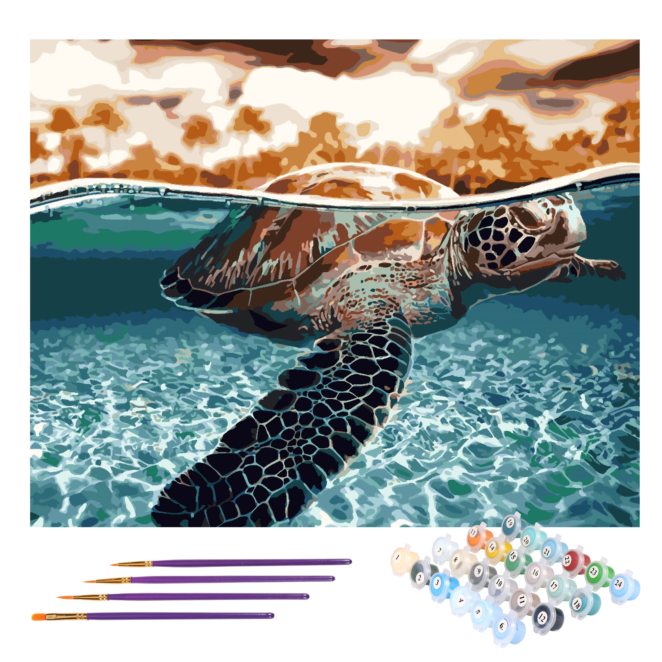 TONZOM Painting by Numbers, DIY Oil Painting for Adults and Beginner