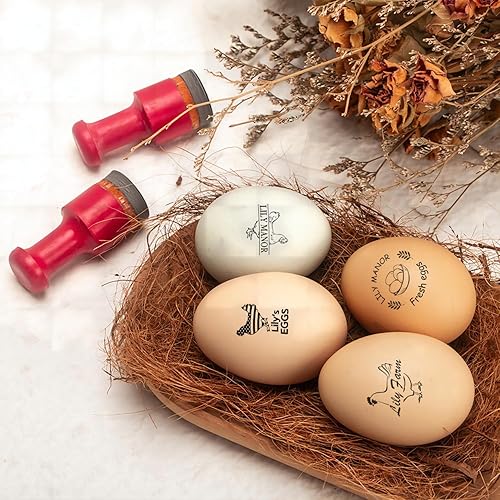 Miniatura 9 de Sellos de huevos personalizados para huevos frescos, sello de pollo de goma pertsonalizado con tu propio diseño, marcado para huevos frescos de