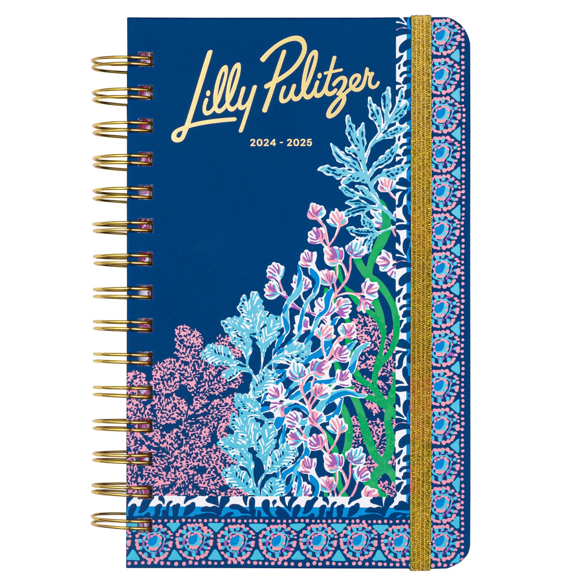 amazon-com-lilly-pulitzer-medium-planner-august-2024-december-2025-weekly-agenda-monthly-calendar-stickers-pockets-spiral-binding-secret-escape-engineered-office-products