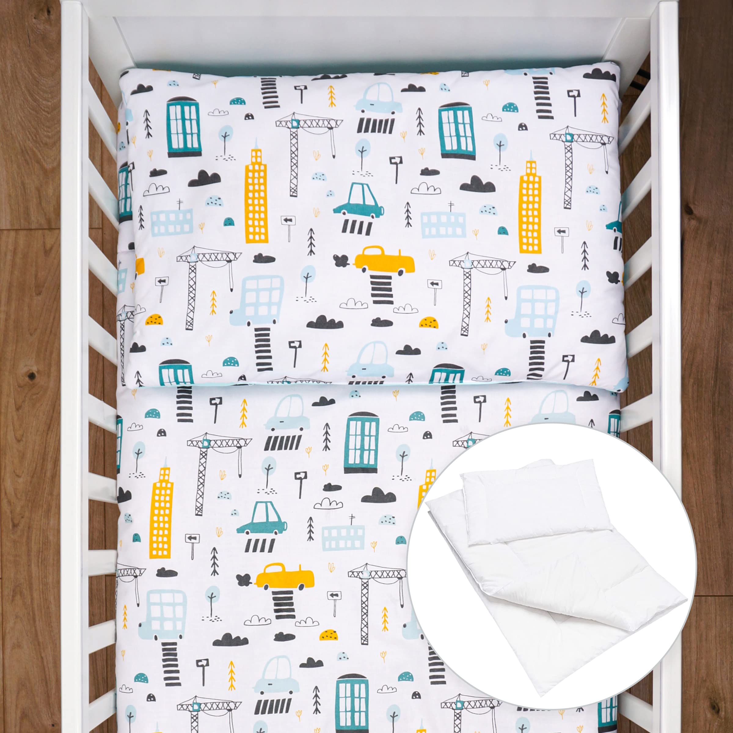 3-Piece Baby Cot Bedding Set - Silver Star