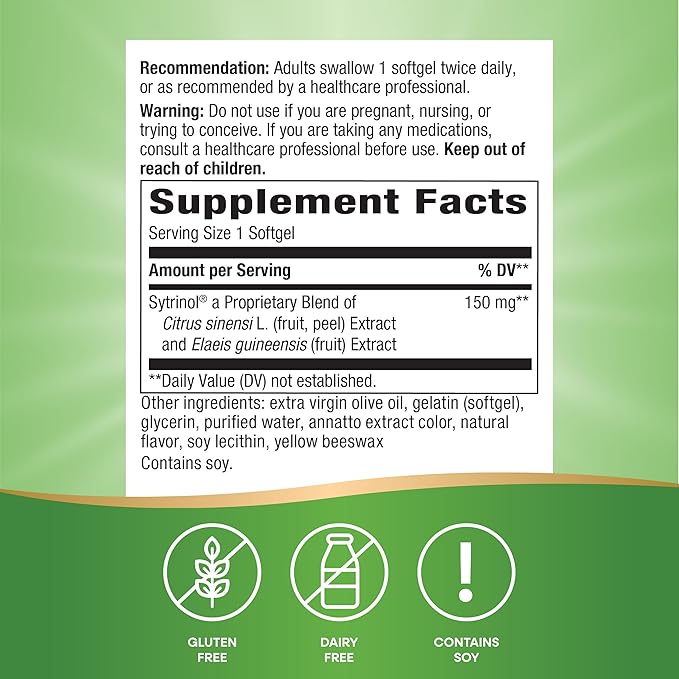 Nature's Way Sytrinol Cholesterol Control; Premium Blend; 60 Softgels