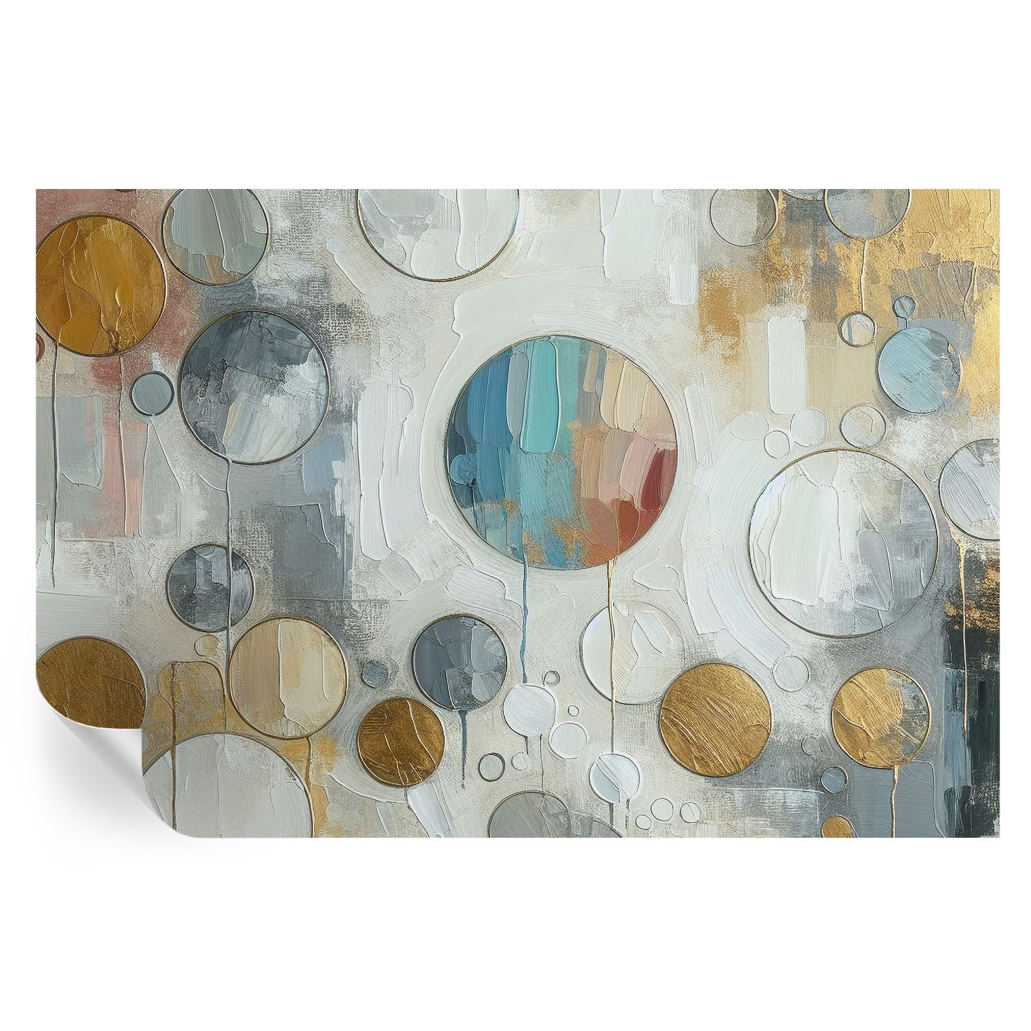 Vinilos de pared de círculos geométricos para decorar salones modernos