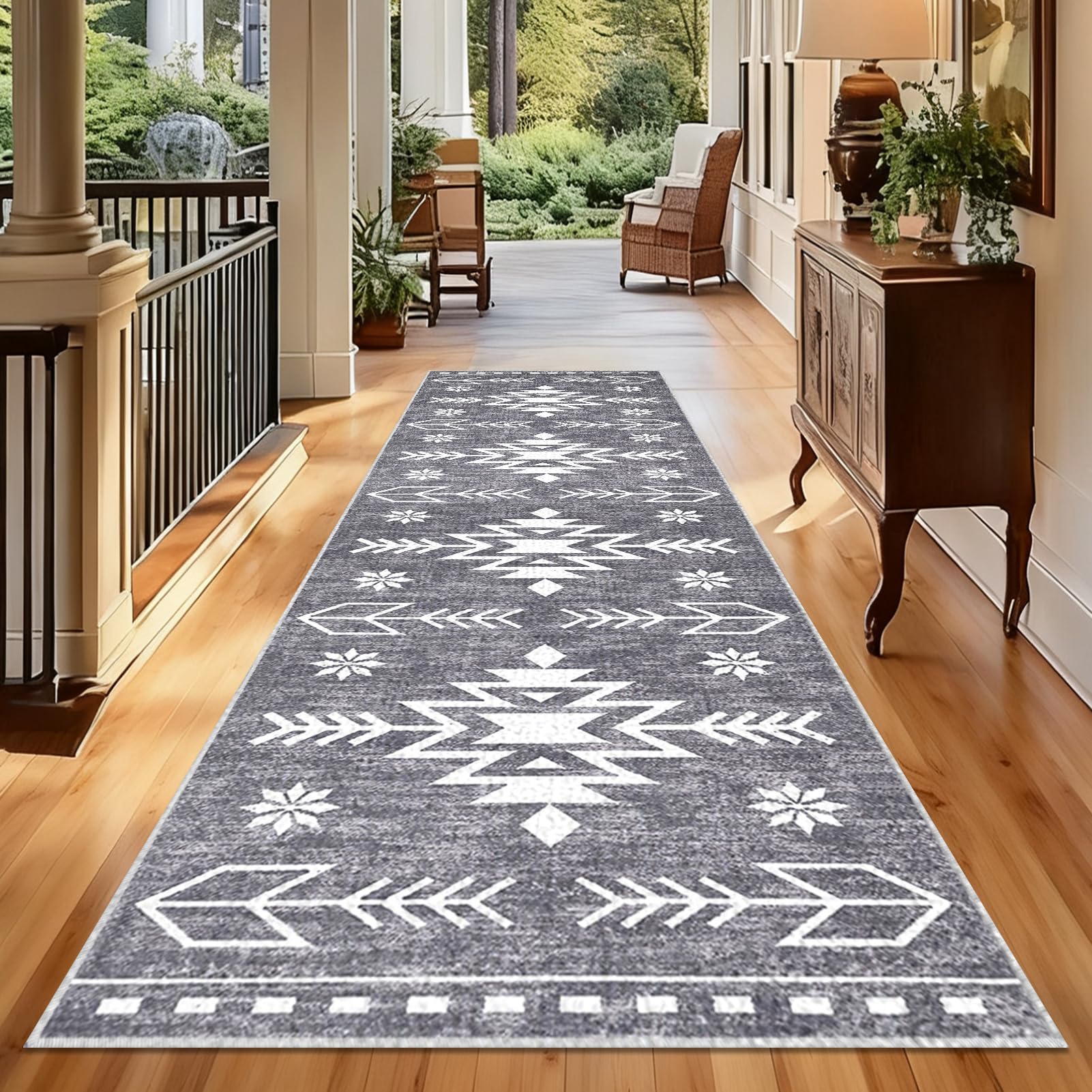 Hallway Runner Rug Long Non Slip Narrow Hall Runner 50 x 80 cm Kitchen Rug Washable Corridor Rugs Absorbent Floor Mat Door Mat Heavy Duty Carpet Runner for Kitchen Hallways Entryway Laundry Room