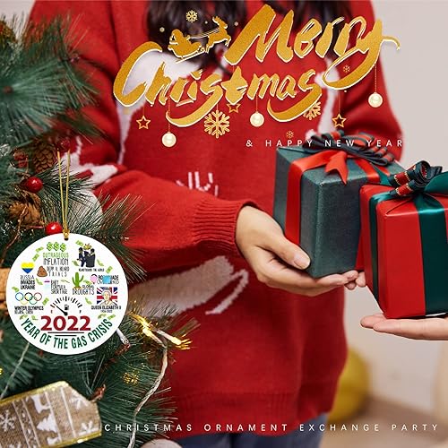Miniatura 6 de Adorno conmemorativo de Navidad 2022 adornos de Navidad 2022 un año para recordar adorno decorativo divertido para árbol de Navidad regalo