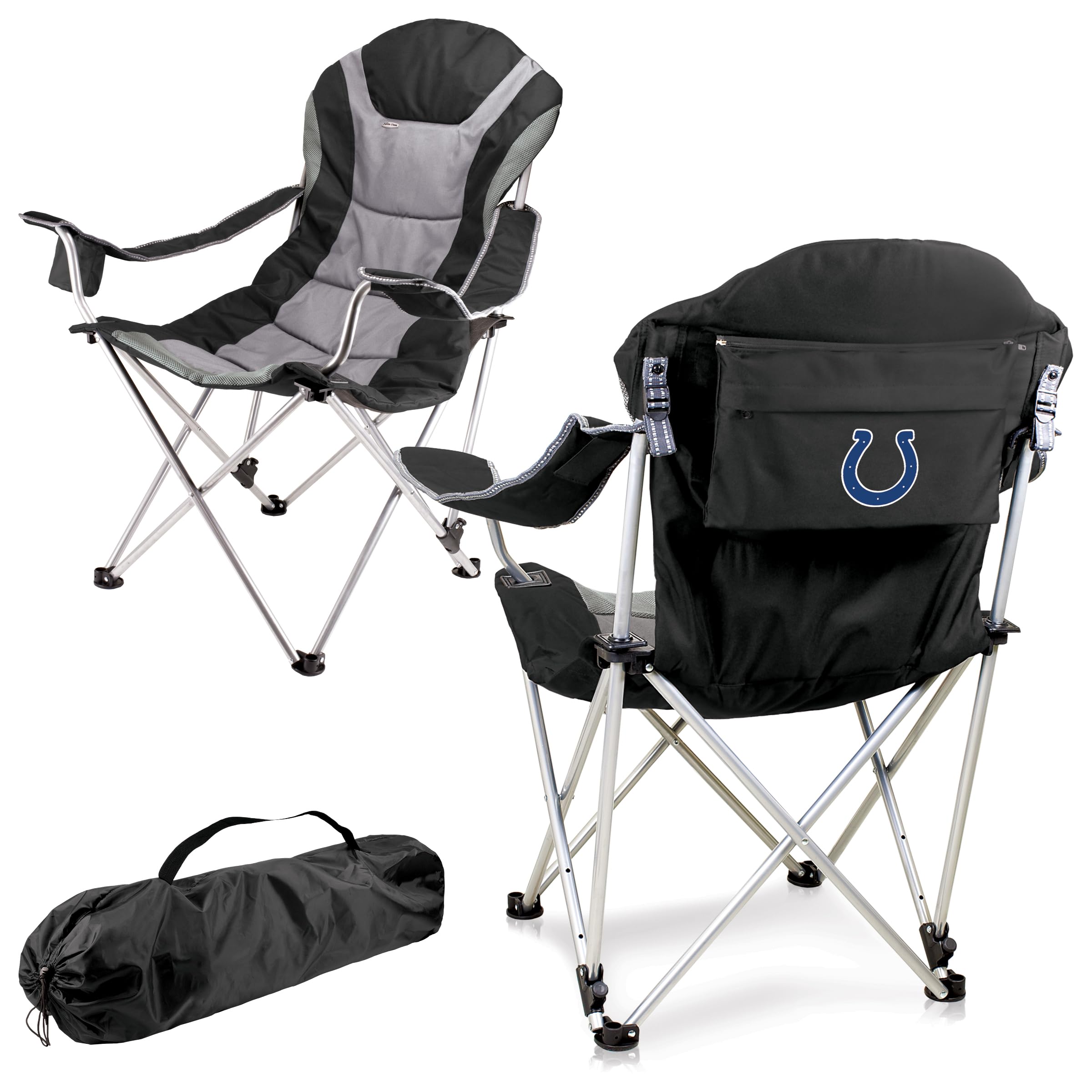 Picnic TIME NFL Unisex-Adult NFL Reclining Camp Chair, Beach Chair for Adults, Sports Chair with Carry Bag