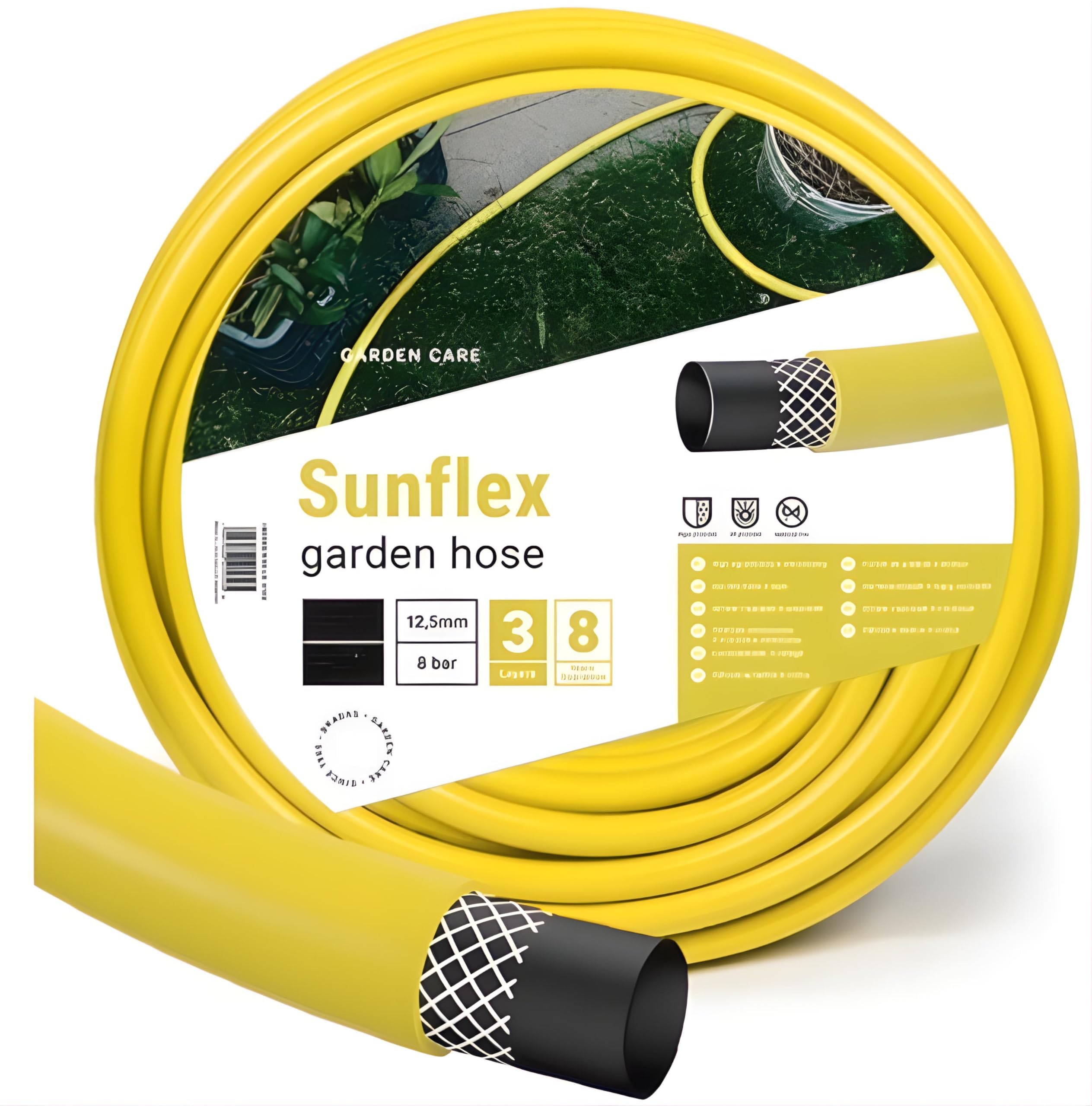 KNM Trade Tuyau Arrosage Résistant UV 50m 1/2" | extérieur, jardin, irrigation, flexible, pression 8 bar, résistance UV, longue durée