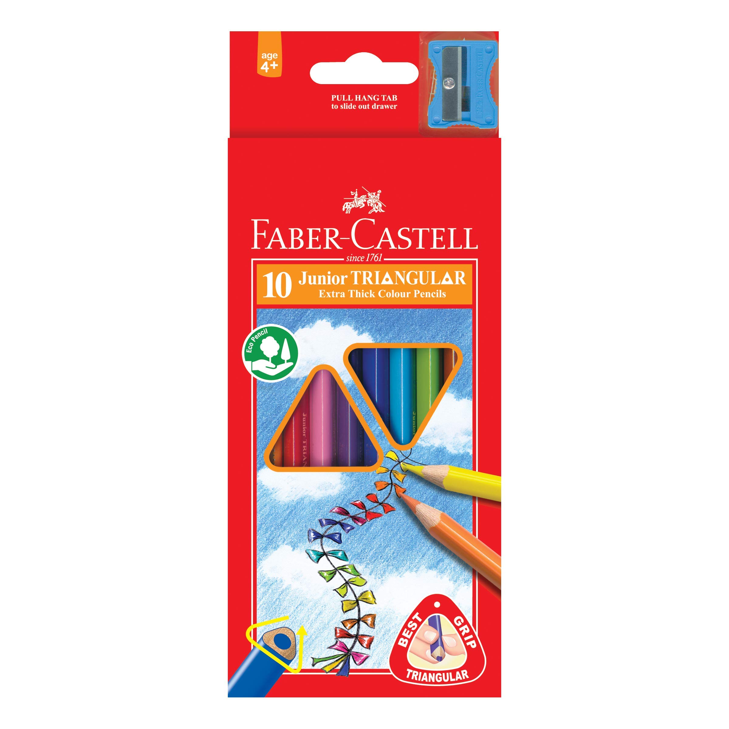 Buy Faber Castell Junior Triangular Colour Pencils 10 Colour In A