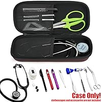 Vista 7 de Funda para estetoscopio 3M Littmann, estetoscopio de transporte para estetoscopio MDF Acoustica Deluxe, soporte de viaje para estetoscopio