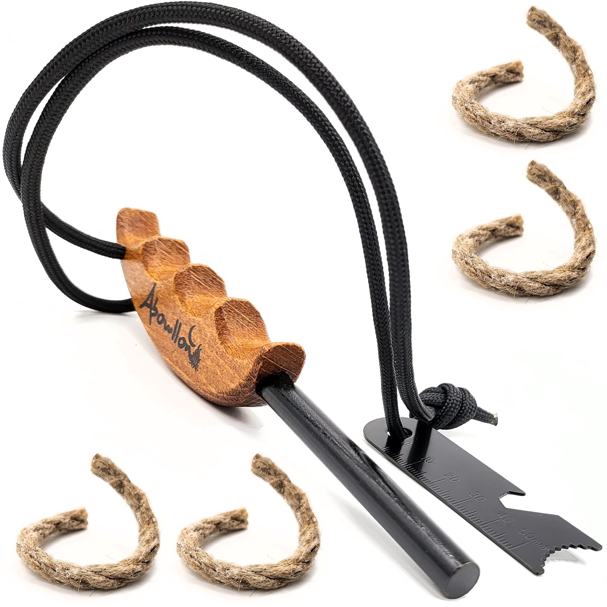 Krzesiwo outdoorowe z krzesiwem do krzesiwa, zestaw krzesiwa | zapalniczka outdoorowa | podpałka survivalowa z uchwytem | krzesiwo magnezowe krzesiwo survivalowe