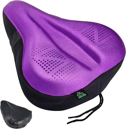 Miniatura 10 de Zacro Bike Seat Cushion - Padded Gel Bike Seat Cover for Men & Women, Padding Bicycle Saddle fit with Peloton/Spin Stationary Exercise/Mountain Road