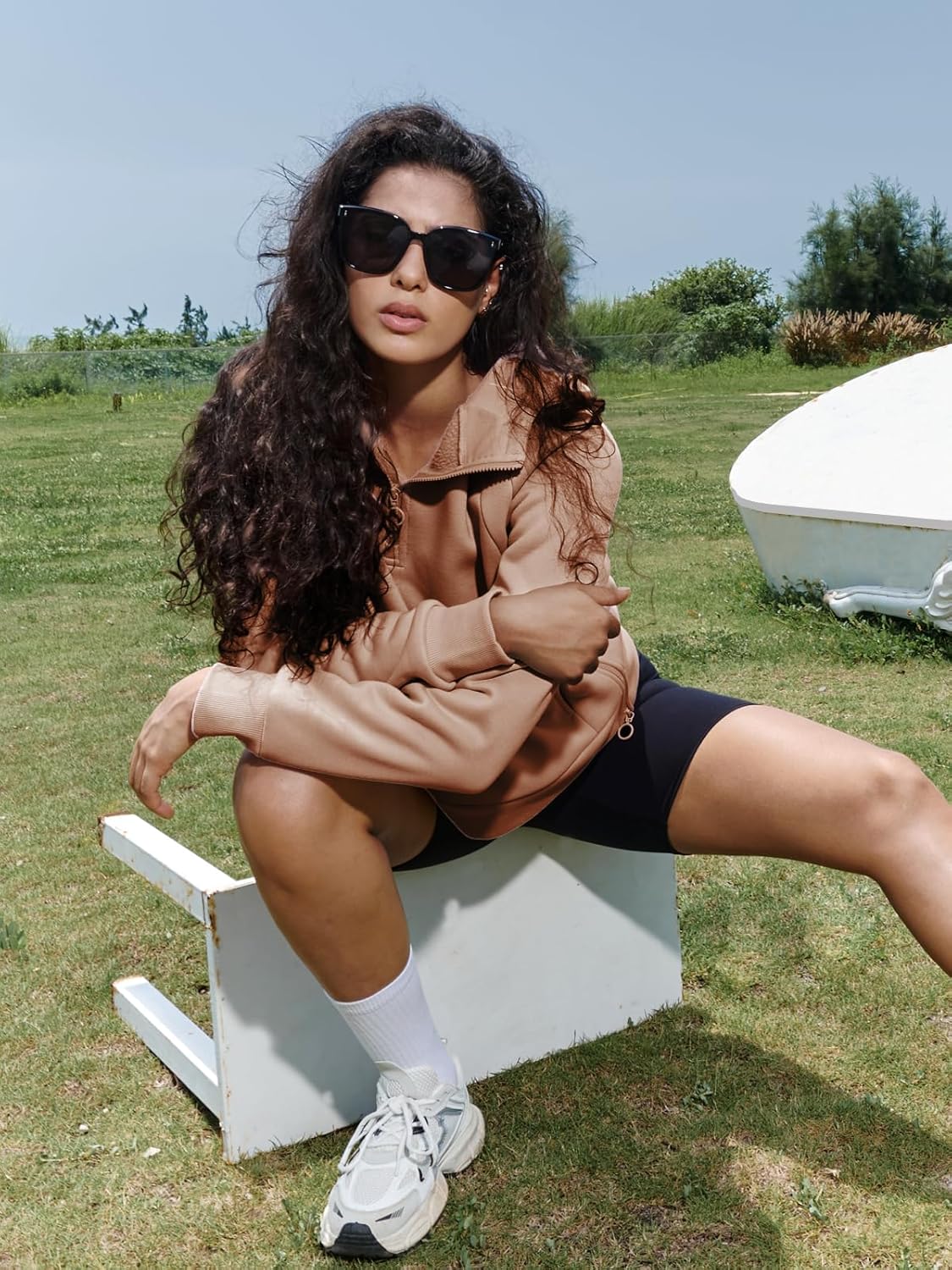 ALLZERO Women's Hoodies Fleece Quarter Zipper Sweatshirts Fall Fashion Pullover Sweaters Winter Clothes - Image 6