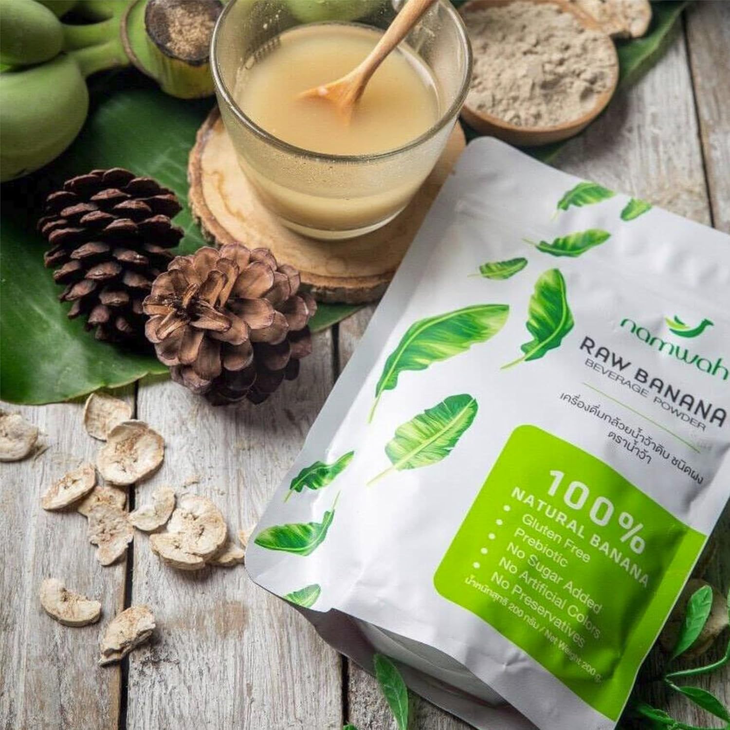 Green Banana Resistant Starch Powder Organic | Superfood Prebiotic Fiber, High Fiber Superfoods Flour Alternative No Sugar Plant Based and Keto Friendly (Green Banana Powder)